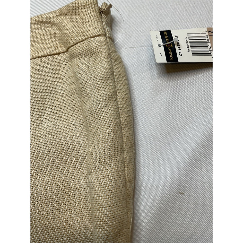 Tommy Hilfiger Linen Skirt Lined Pleated Spring Romantic Size 12 Preppy‎ - Picture 8 of 8